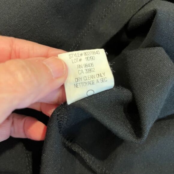 Theory Sleeveless Dress Black Fitted Seamed Bodice Pintuck Skirt Side Zip Size 4 - Picture 8 of 12